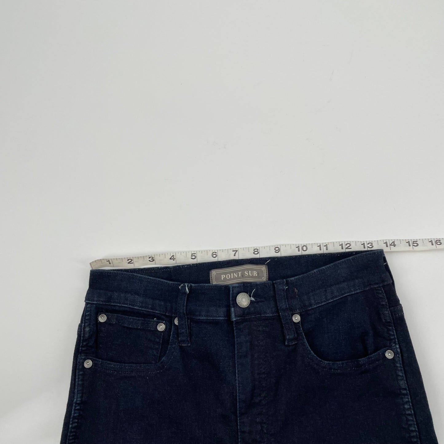 Point Sur Denim 10" Hightower Straight Jeans Womens Size 28 Dark Wash Stretch