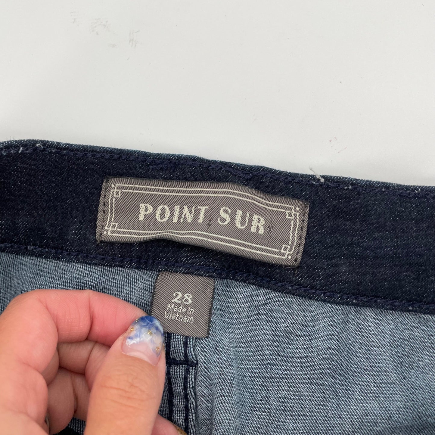 Point Sur Denim 10" Hightower Straight Jeans Womens Size 28 Dark Wash Stretch