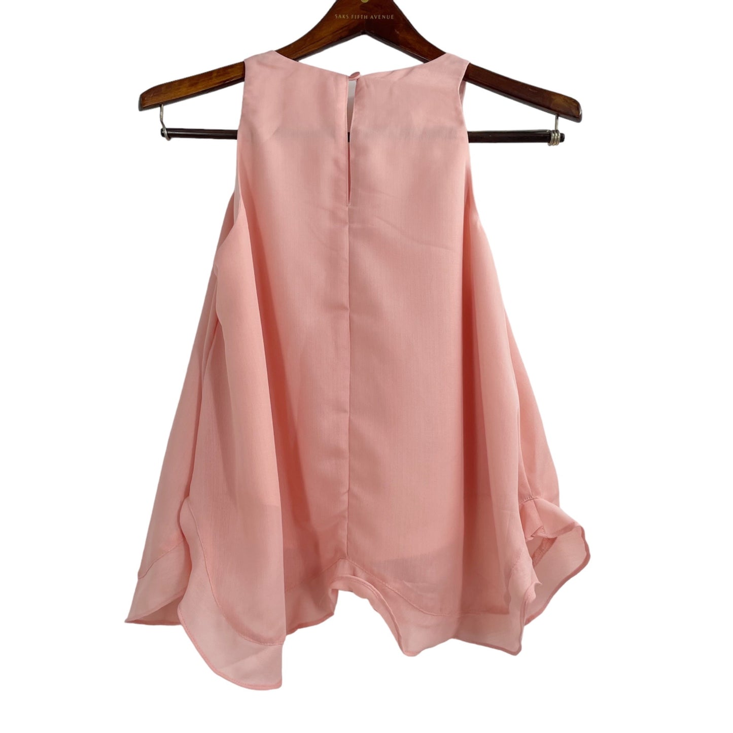 Line & Dot Pink Ruffle Flowy Tank Womens Size Small Romantic Lined Lightweight