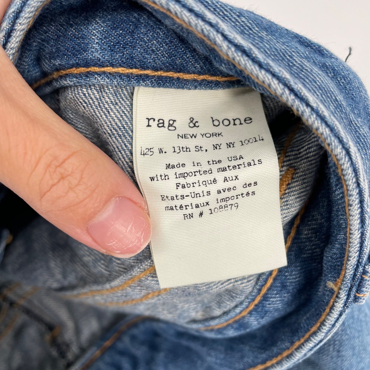 Rag & Bone Santa Cruz Snap Front Denim Mini Skirt Capitol Womens Size 27