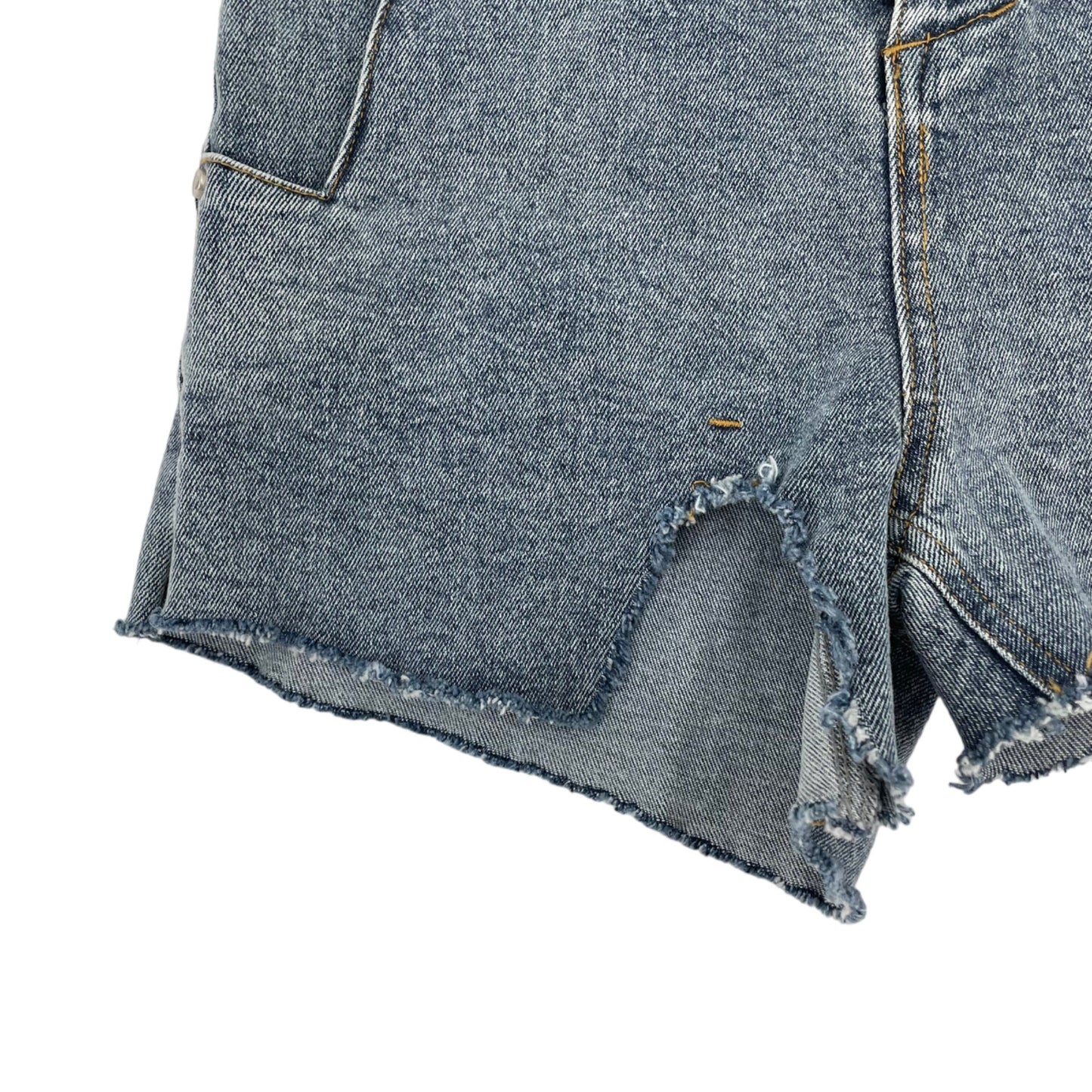 Ader Error Korean Cinder Leather Pocket High Rise Denim Shorts Womens Size 24