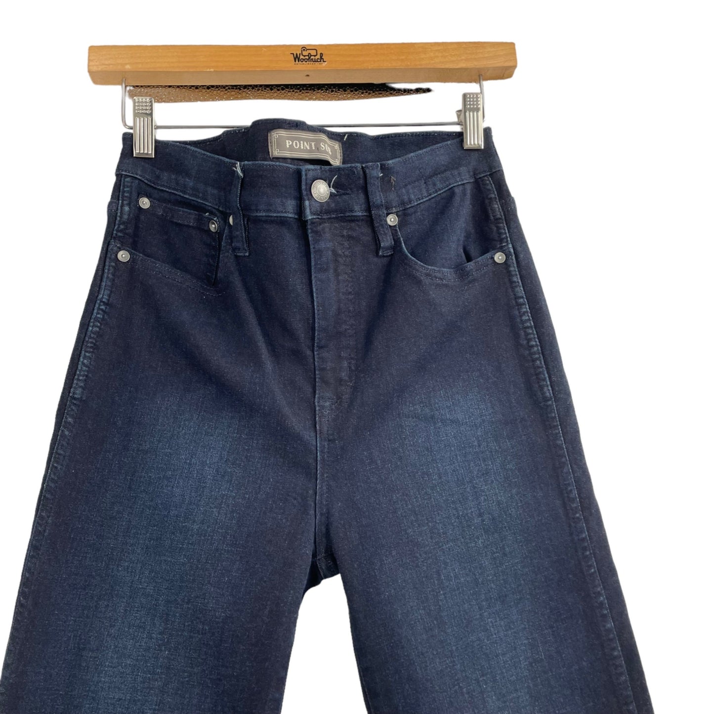 Point Sur Denim 10" Hightower Straight Jeans Womens Size 28 Dark Wash Stretch