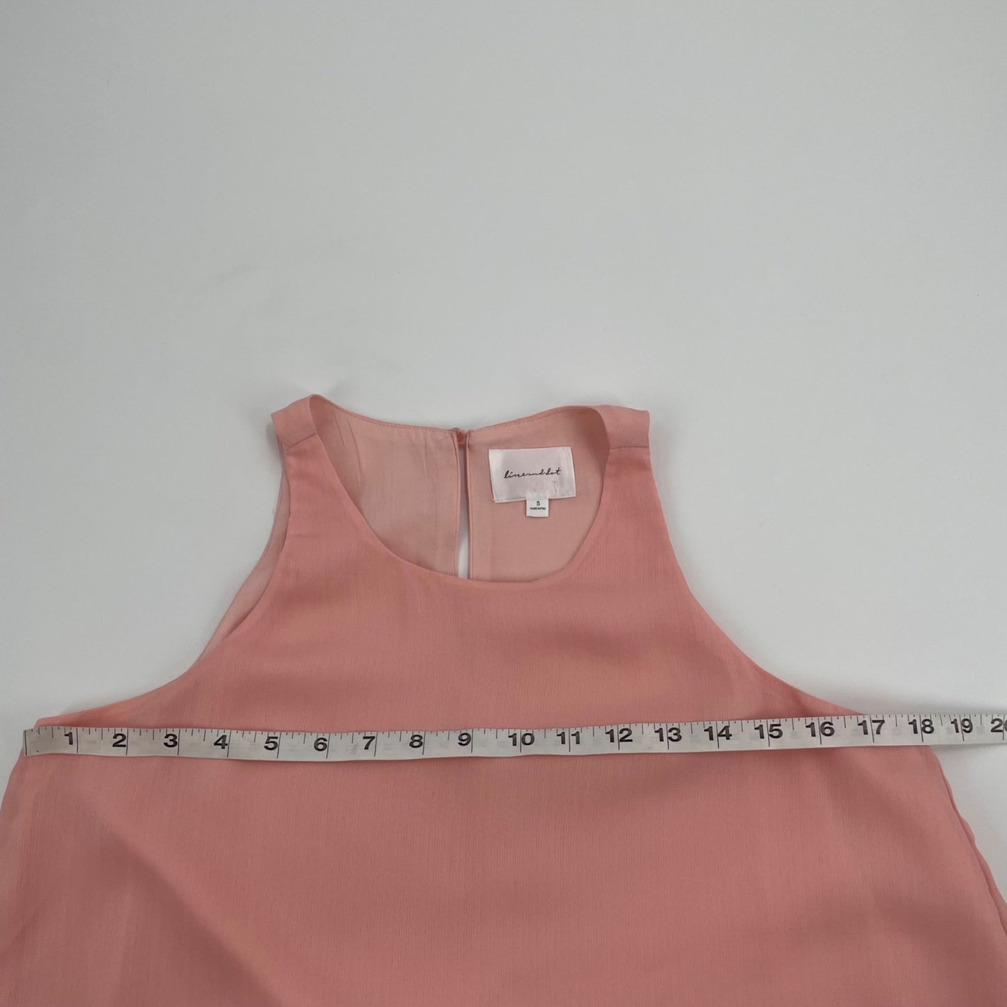 Line & Dot Pink Ruffle Flowy Tank Womens Size Small Romantic Lined Lightweight