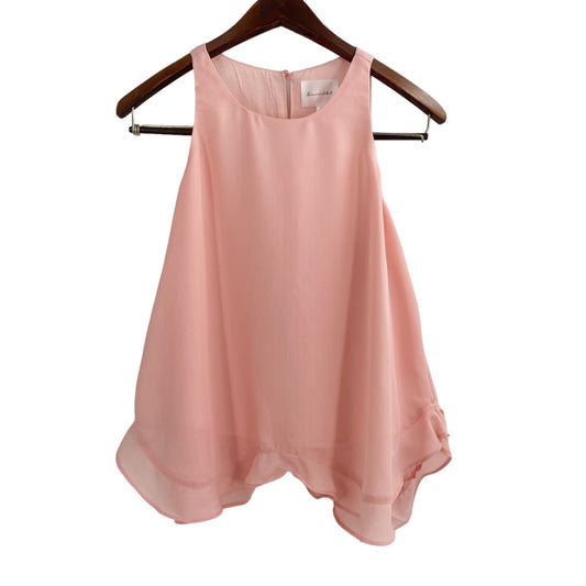 Line & Dot Pink Ruffle Flowy Tank Womens Size Small Romantic Lined Lightweight