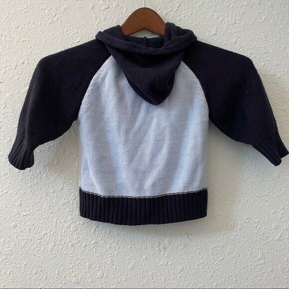 Calvin Klein Full Zip Hooded Sweater Toddler Boy Size 2T Blue Casual Basic Logo