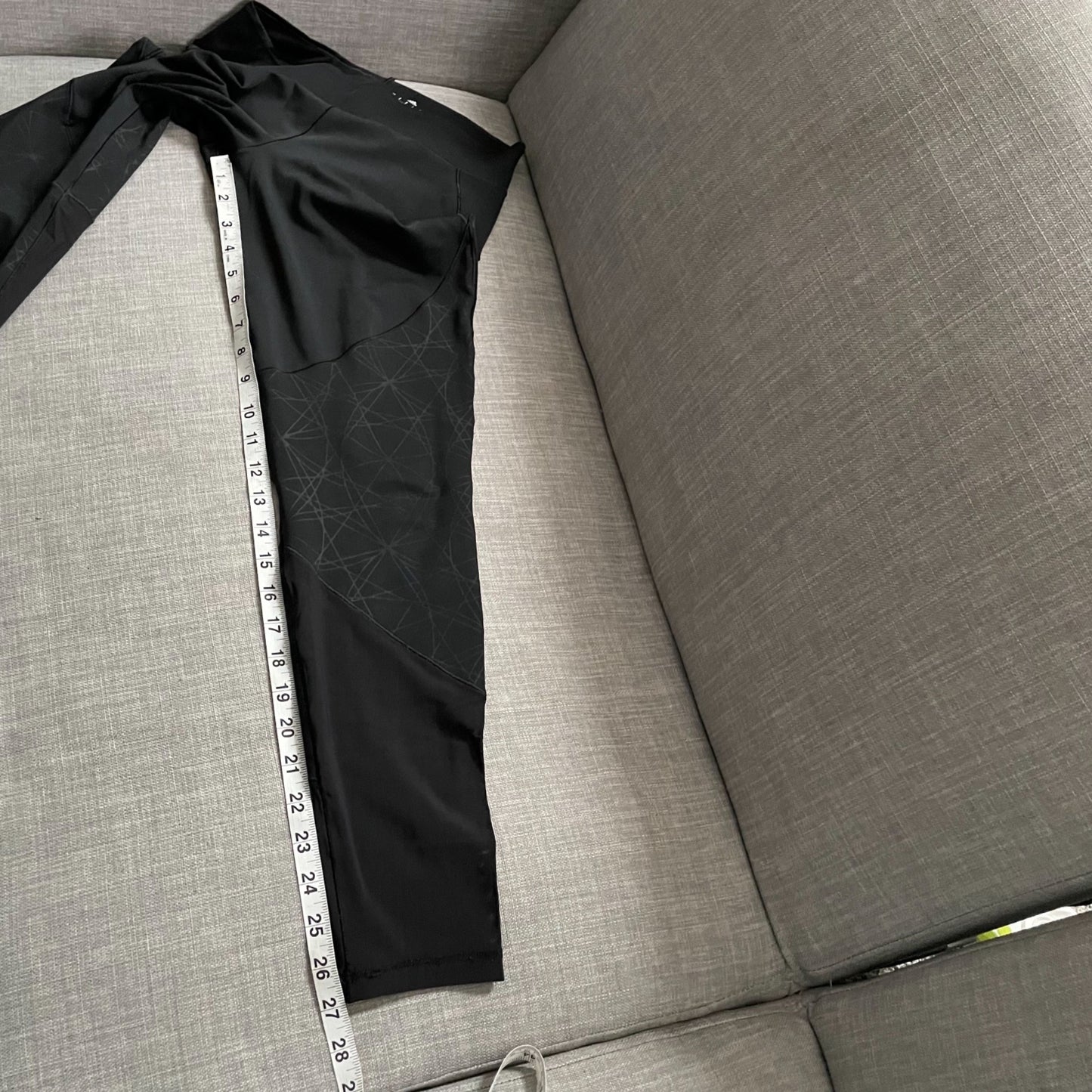 Adidas Climalite Black Mid Rise Leggings Mesh Womens Small Geometric Athletic