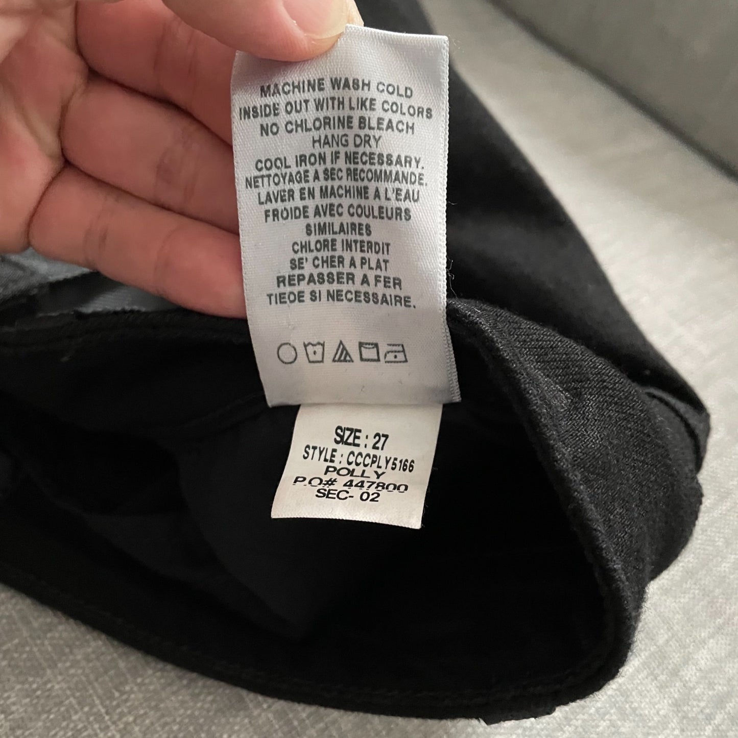 Joe's Jeans Polly Black Skinny Coated Front Panel Mid Rise Denim Jeans Womens 27