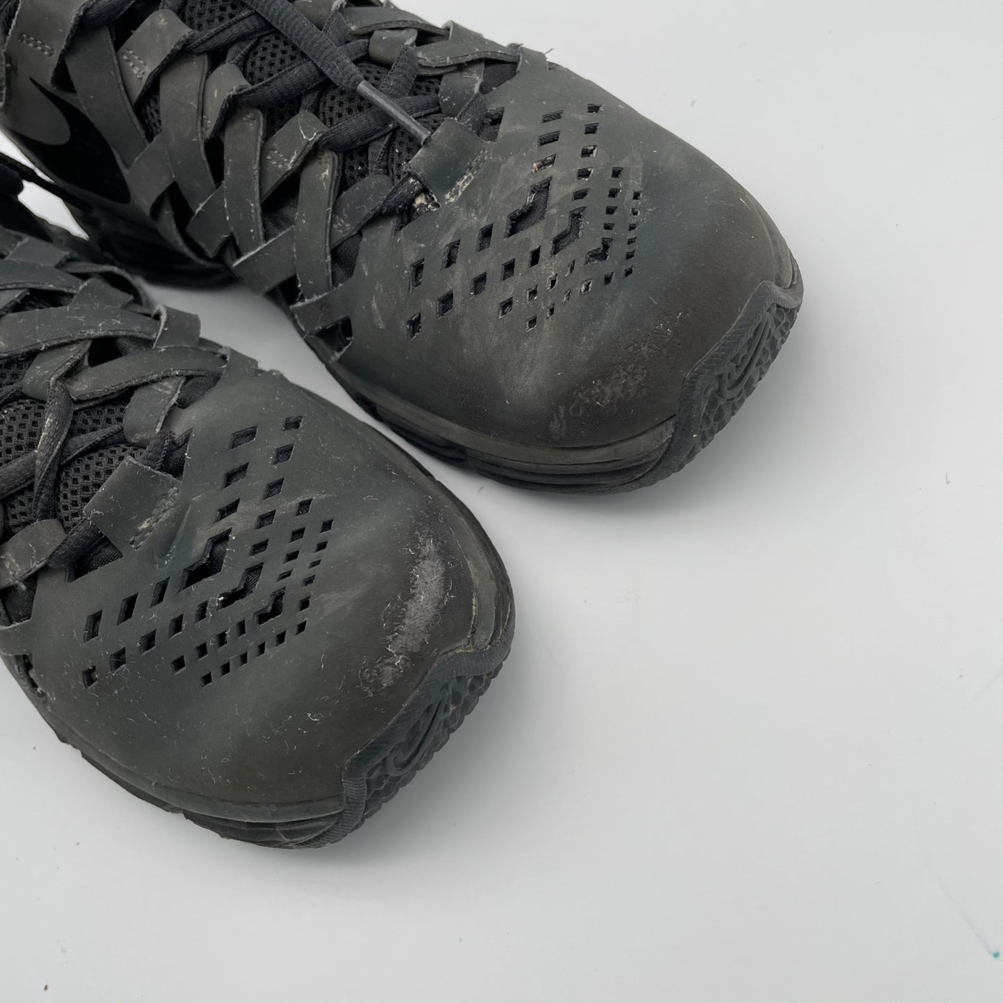 Nike Mens 7 Black Lunar Fingertrap Trainer Woven Athletic Shoes Sneakers Gym