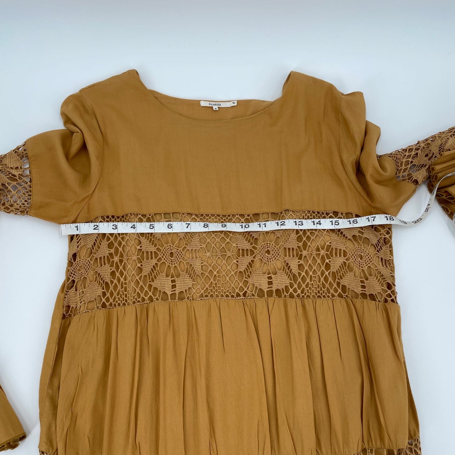 Revolve Tularosa Berkley Yellow Crochet Lace Long Sleeve Dress Womens Medium