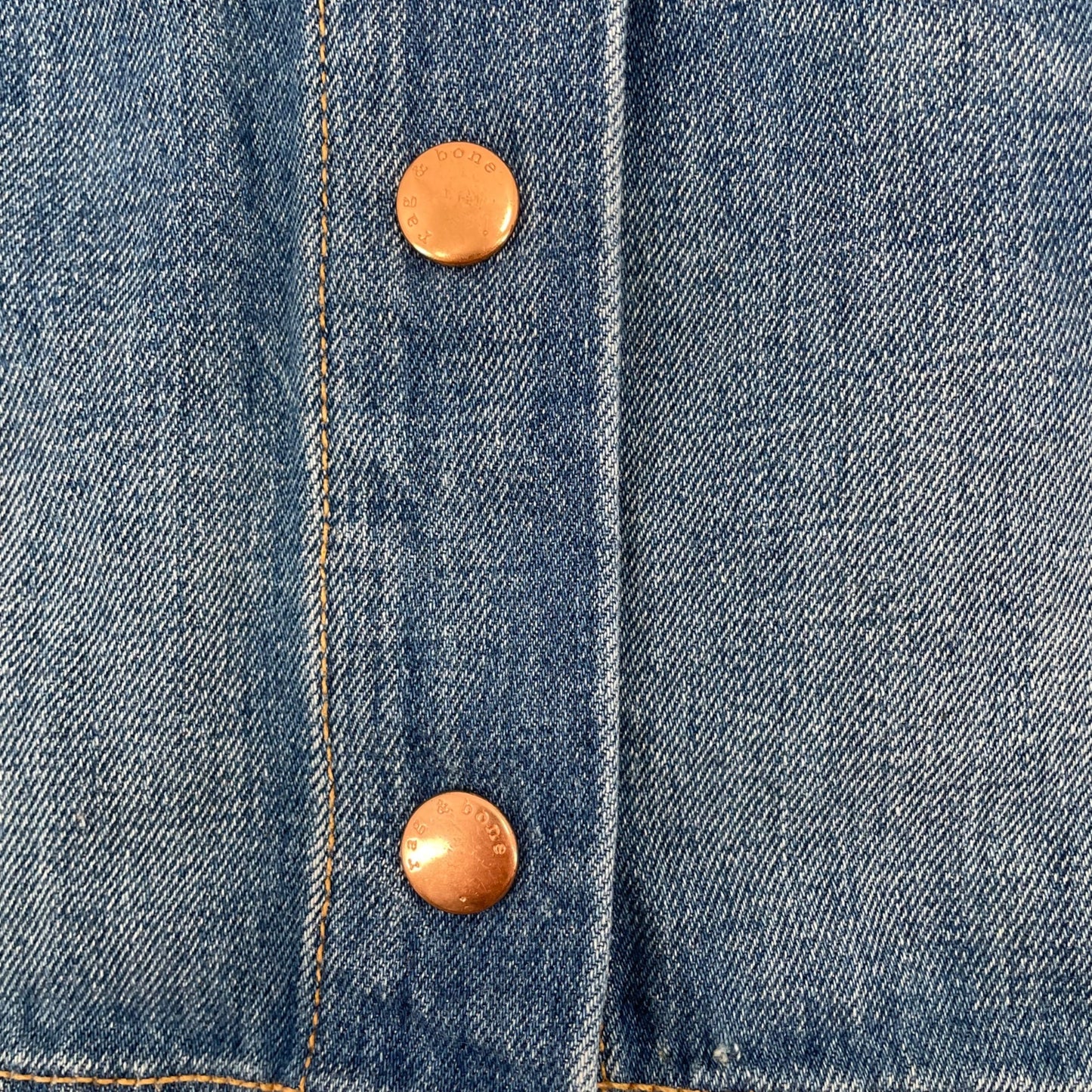 Rag & Bone Santa Cruz Snap Front Denim Mini Skirt Capitol Womens Size 27