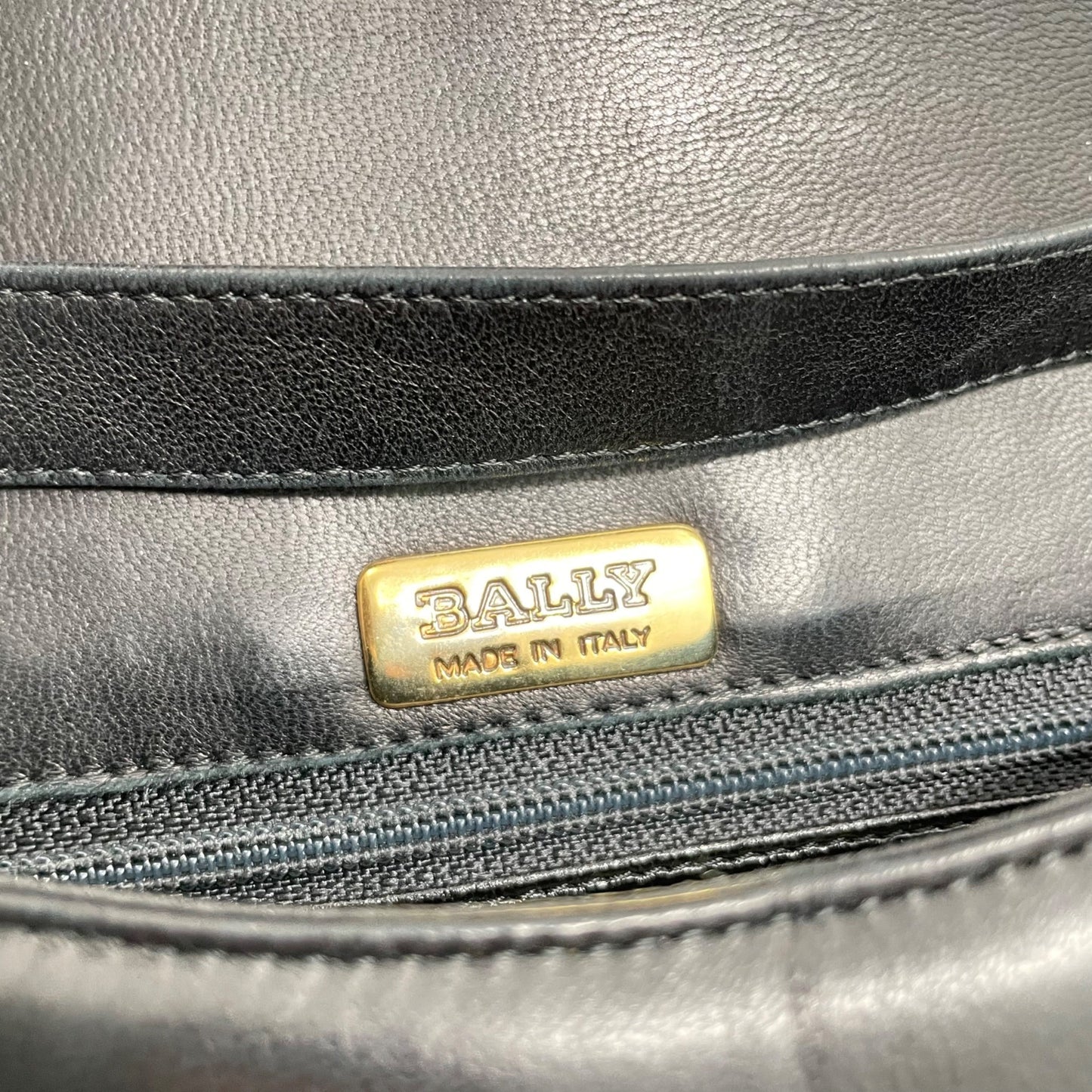 Bally Leather Black Brown Leather Crossbody Fold Over Purse Lightweight