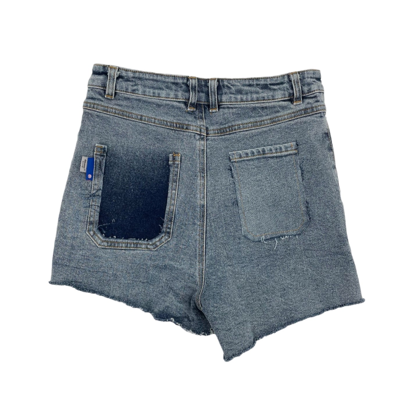 Ader Error Korean Cinder Leather Pocket High Rise Denim Shorts Womens Size 24