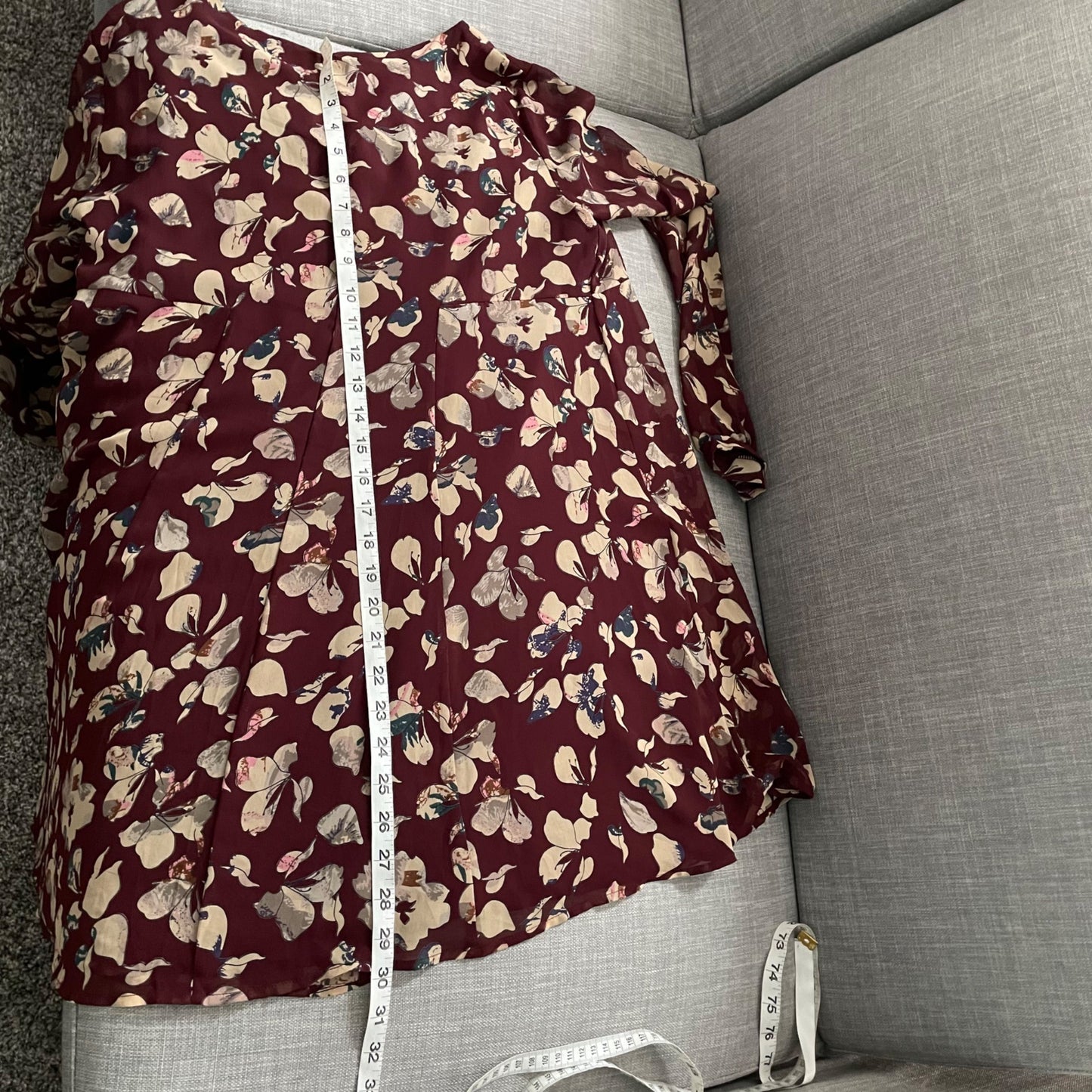 ASTR Purple Floral Long Sleeve Dress Women's Size Small Lightweight