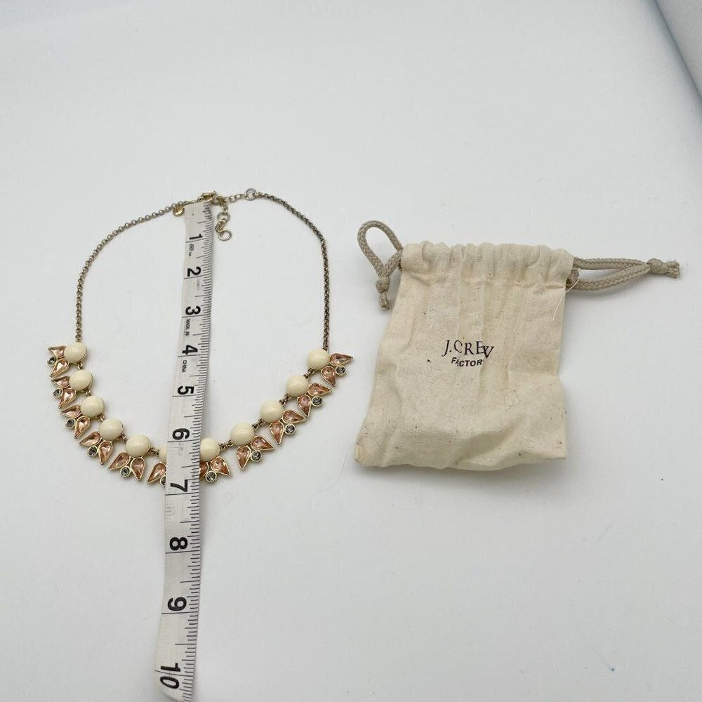 J. CREW Factory Pointed Petals Necklace Classic Jewels Clasp Closure Dressy