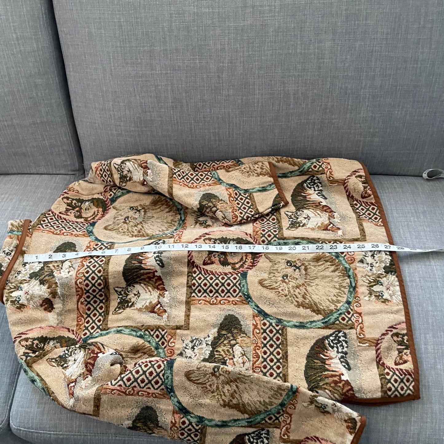Blair Cat Portrait Novelty Print Tapestry Button Up Jacket Women's Size Medium