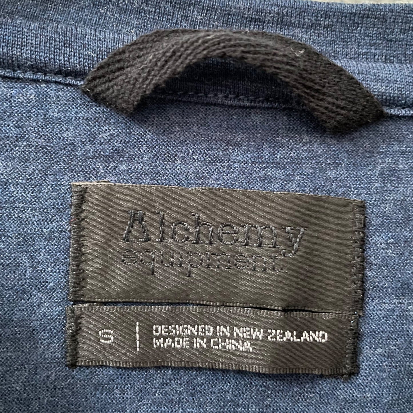 Alchemy Equipment Blue 100% Merino Wool Long Sleeve Sweater Men's Size Small