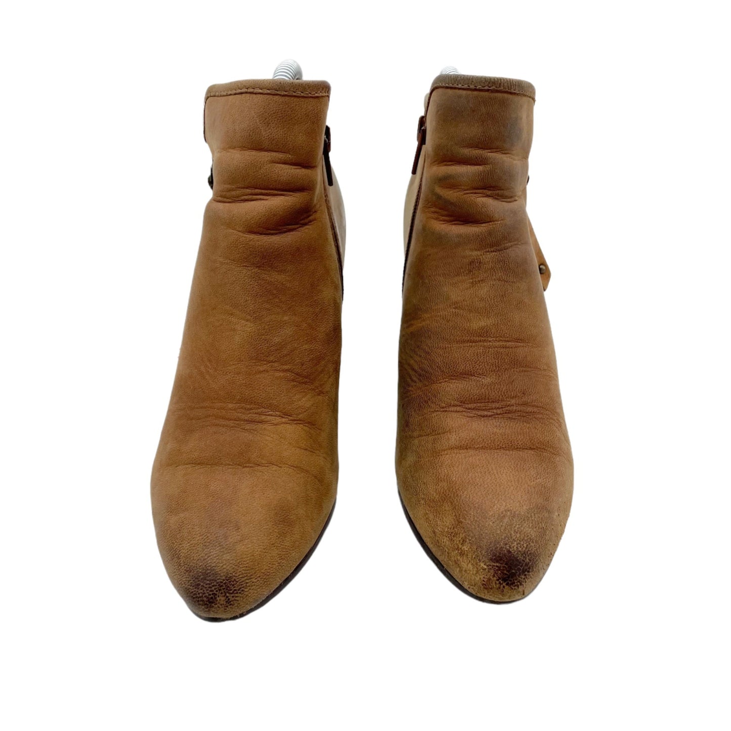 Steve Madden Brown Leather Julius Ankle Boots Pointed Toe Women's Size 8