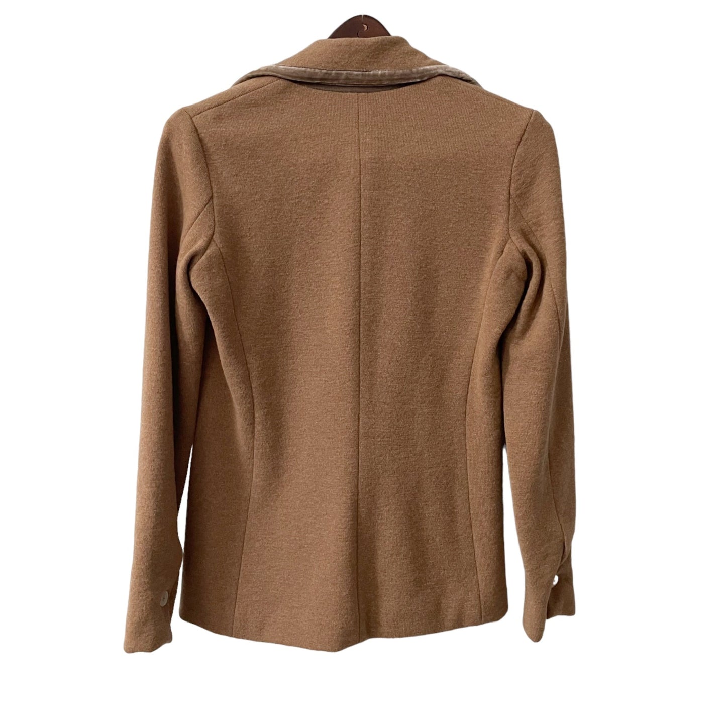 Roberto Collina Camel Lambs Wool Silk Blend Blazer Women's Size Small Classic