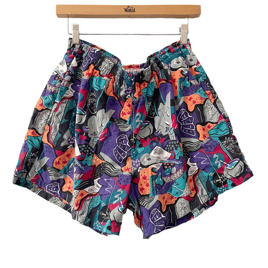 RARE Water Prints by Reyn Spooner Retro Hawaiian Print Swim Trunks Men's Large