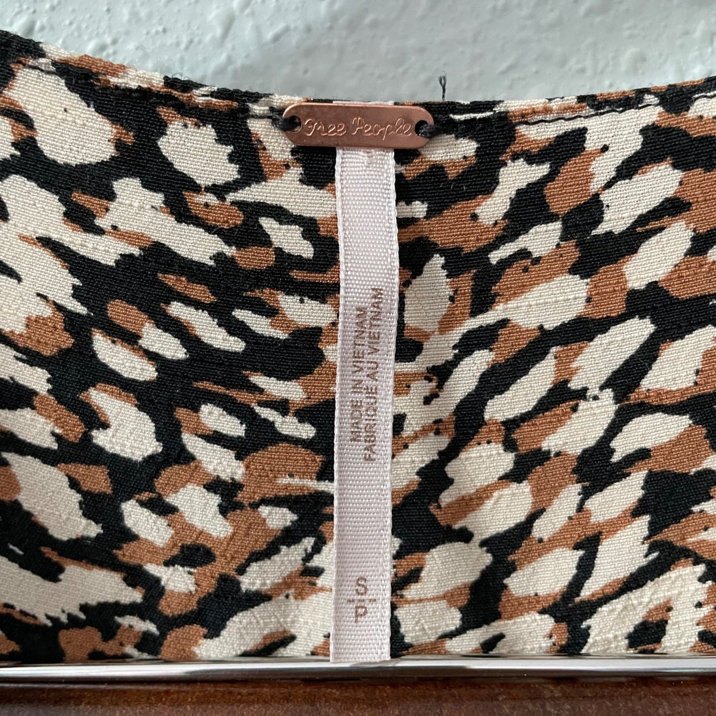 Free People French Wrap Brown Polka Dot Mini Dress Women's Size Small Ruffles