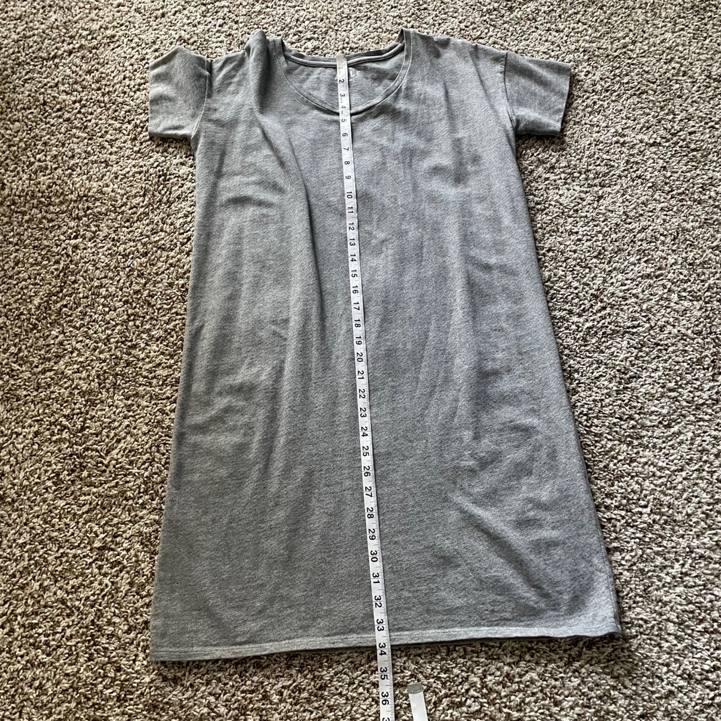 ABLE Gray Short Sleeve T-Shirt Dress Women's Size Small Cotton Casual Neutral