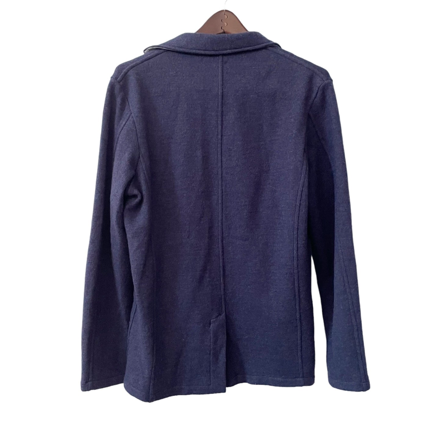 Robert Talbott Blue 100% Pure New Wool Blazer Women's Size Large Made in Italy