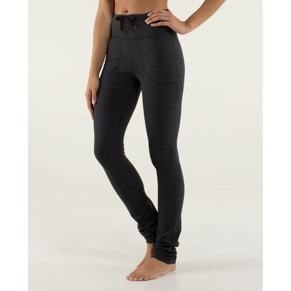 Lululemon Skinny Will Pant in Pique Luon Gray Pockets Women's Size