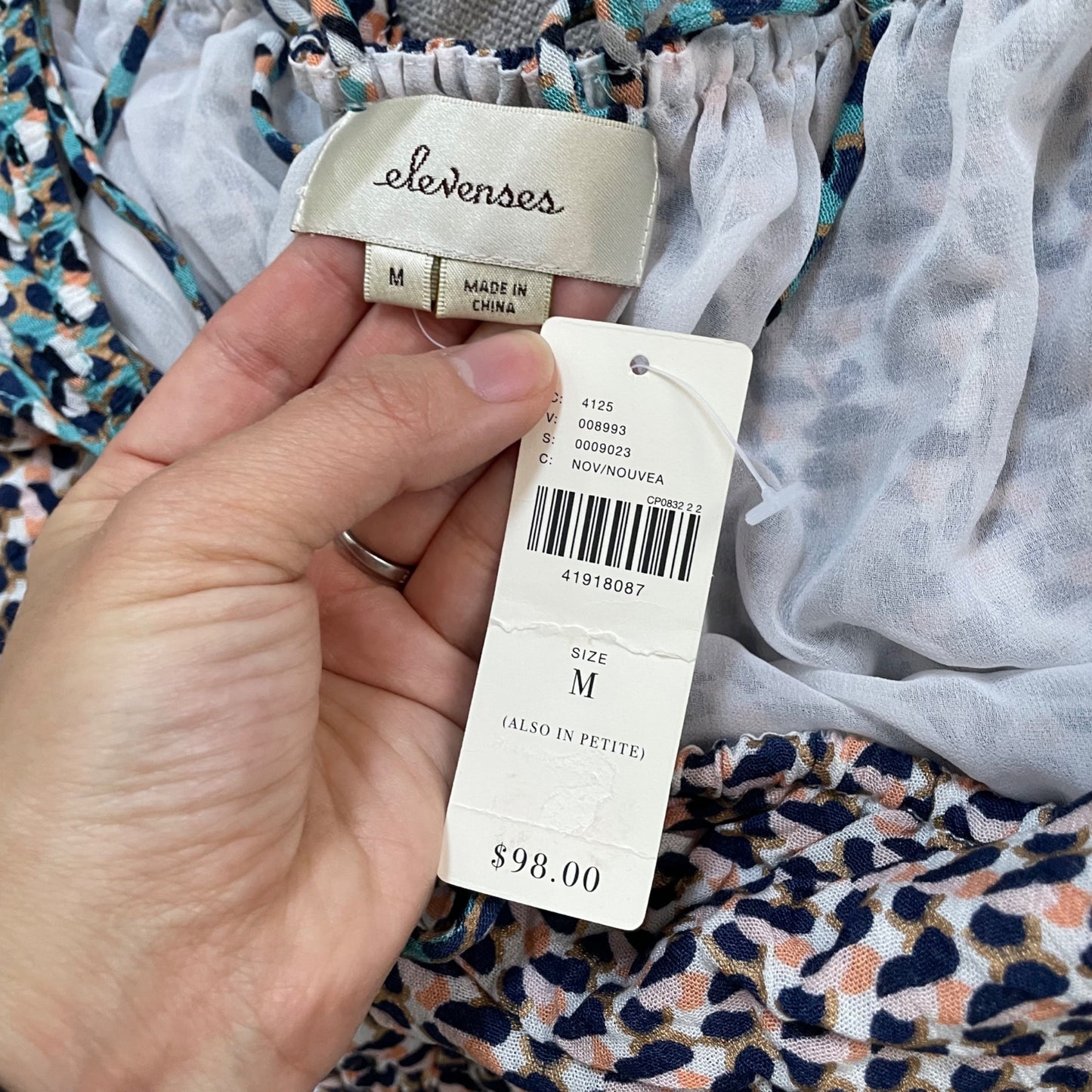 NWT Anthropologie Elevenses Madalenna Ruffle Sleeve Romper Women's Size Medium