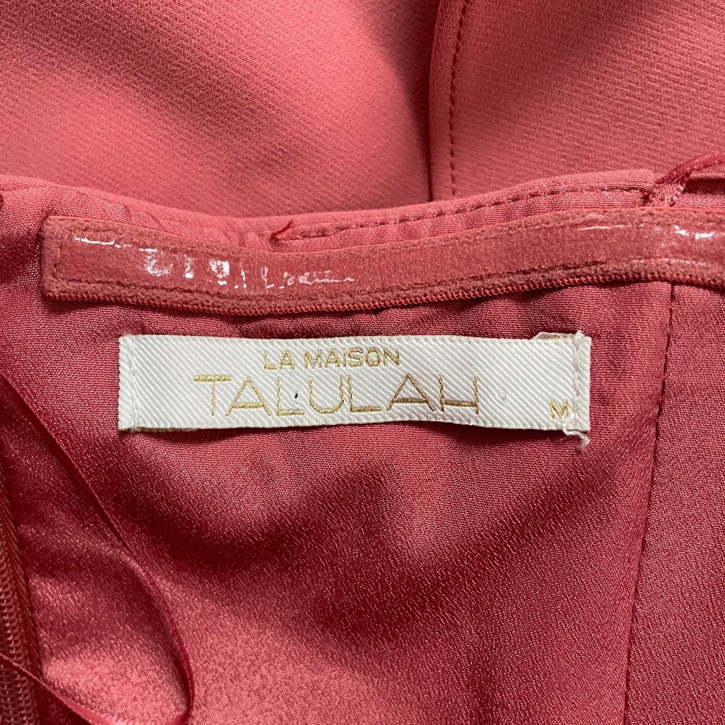 La Maison Talulah Pink Off the Shoulder Ruffle Sleeve Dress Women's Size Medium