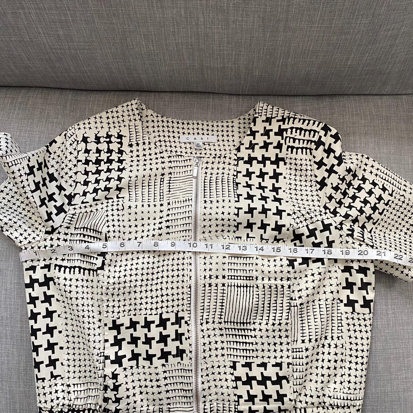 Cabi Coupe Houndstooth Bomber Jacket Women's Size Medium Style 931