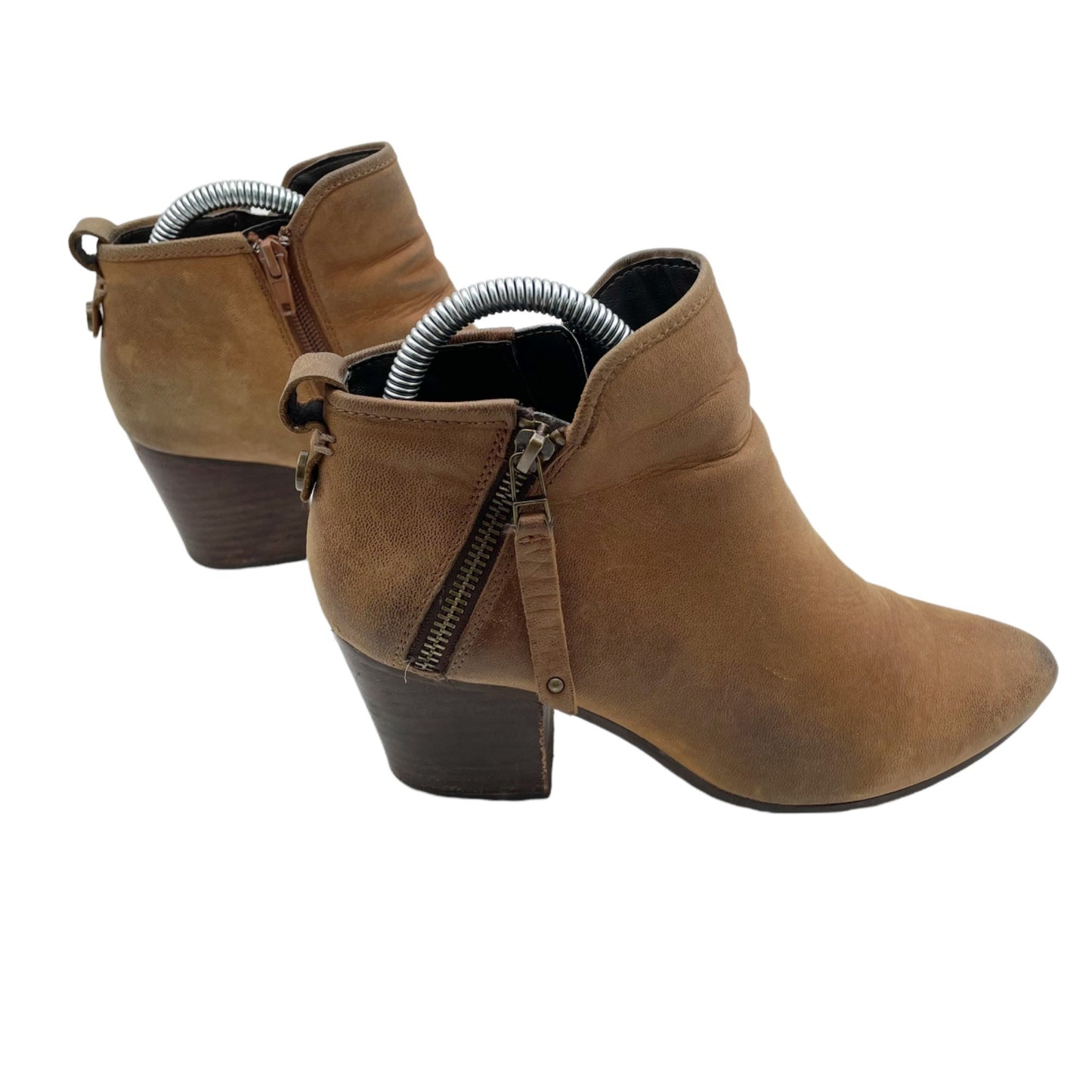 Steve Madden Brown Leather Julius Ankle Boots Pointed Toe Women's Size 8