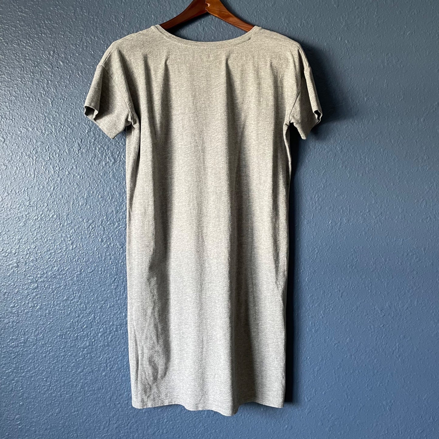 ABLE Gray Short Sleeve T-Shirt Dress Women's Size Small Cotton Casual Neutral