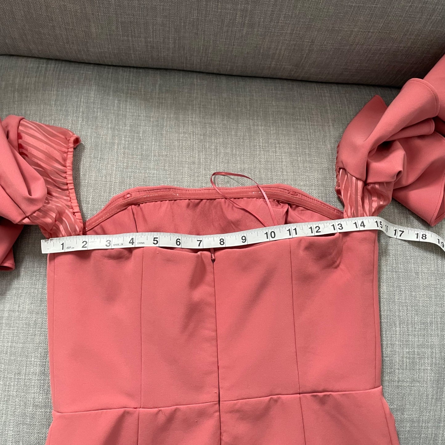 La Maison Talulah Pink Off the Shoulder Ruffle Sleeve Dress Women's Size Medium