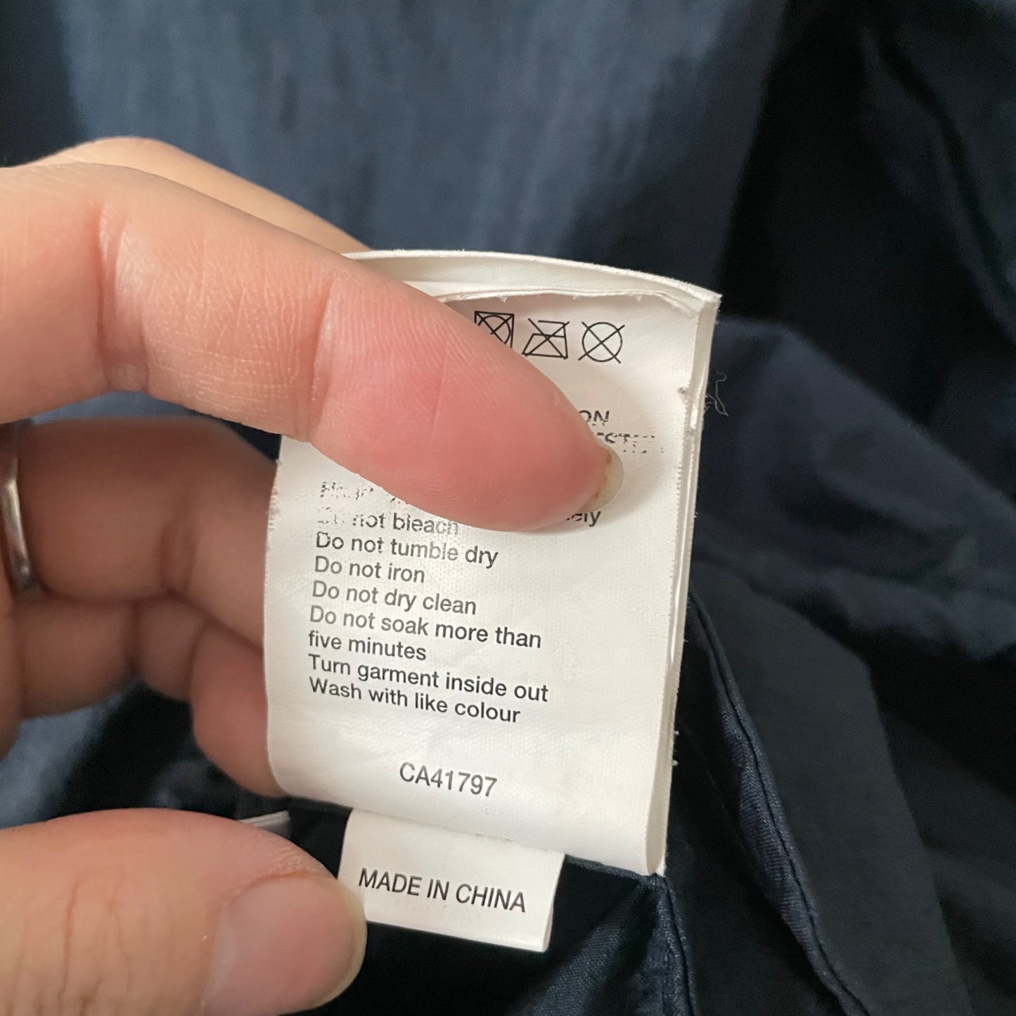 AAPE Blue Hooded Graphic Logo Windbreaker Jacket Men's Small By A Bathing Ape