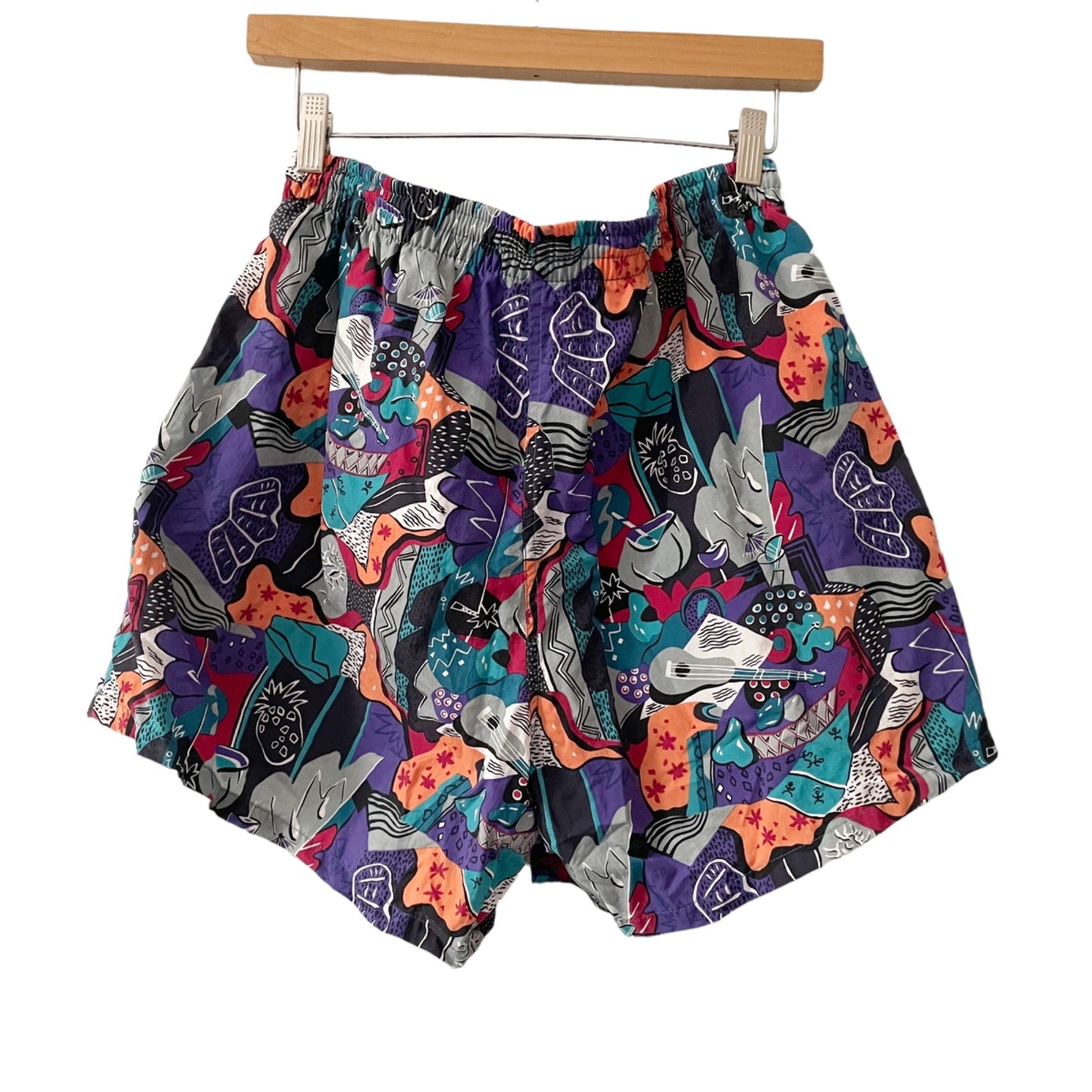 RARE Water Prints by Reyn Spooner Retro Hawaiian Print Swim Trunks Men's Large