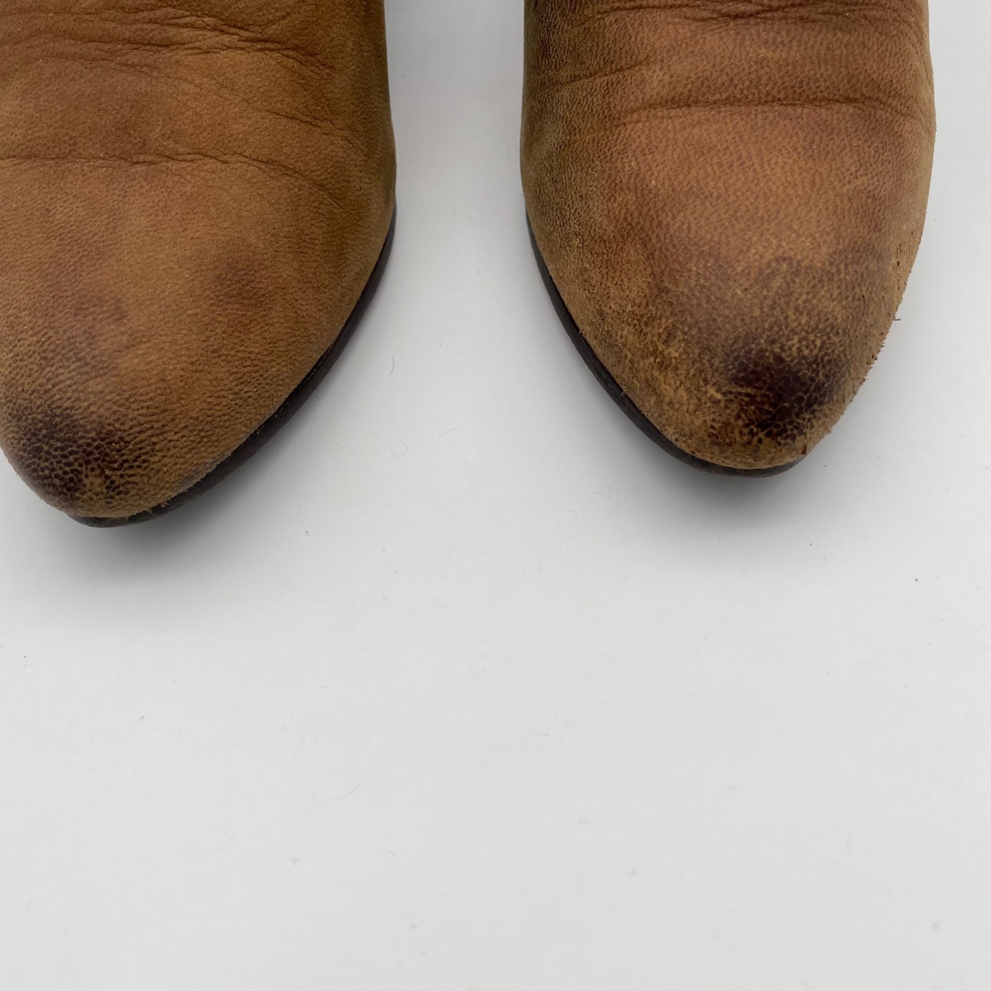 Steve Madden Brown Leather Julius Ankle Boots Pointed Toe Women's Size 8