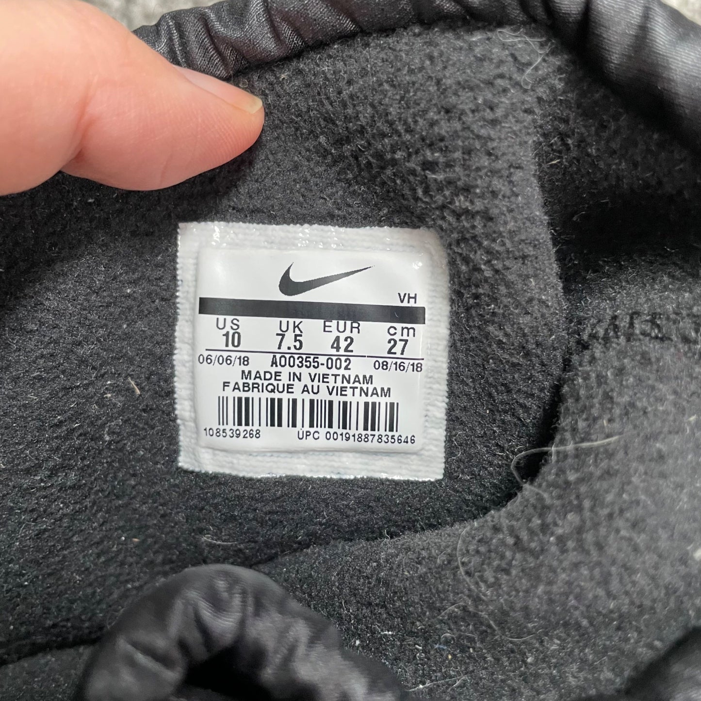 Nike Black Tanjun High Rise Boots Lace Up Shoes Women's Size 10 Athletic Casual