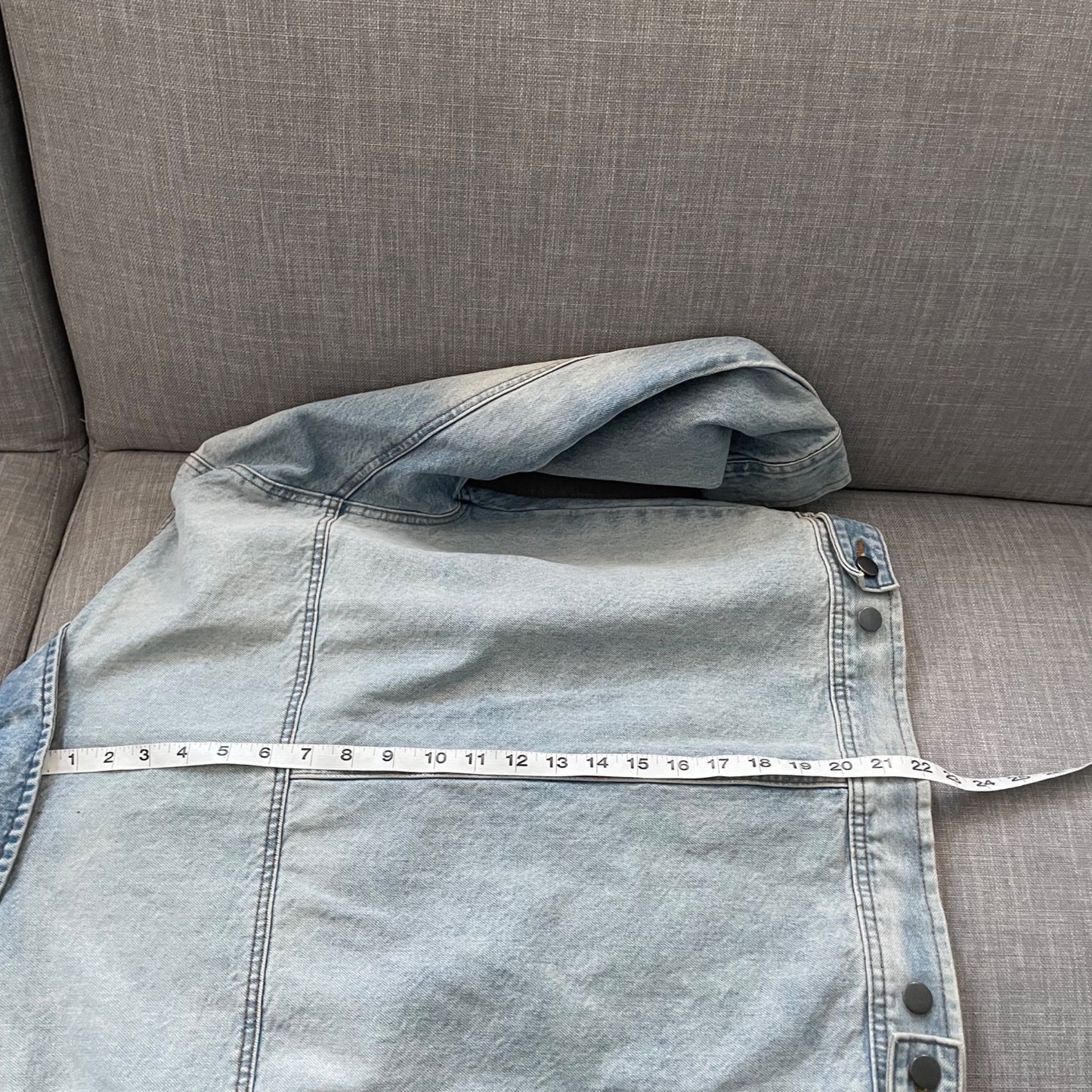 Something Navy Blue Light Wash Denim Jean Jacket Women's Size XS Casual Cotton