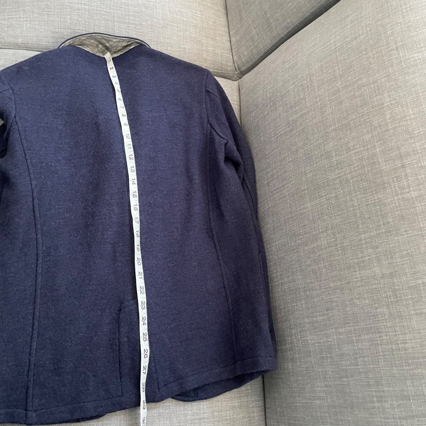 Robert Talbott Blue 100% Pure New Wool Blazer Women's Size Large Made in Italy