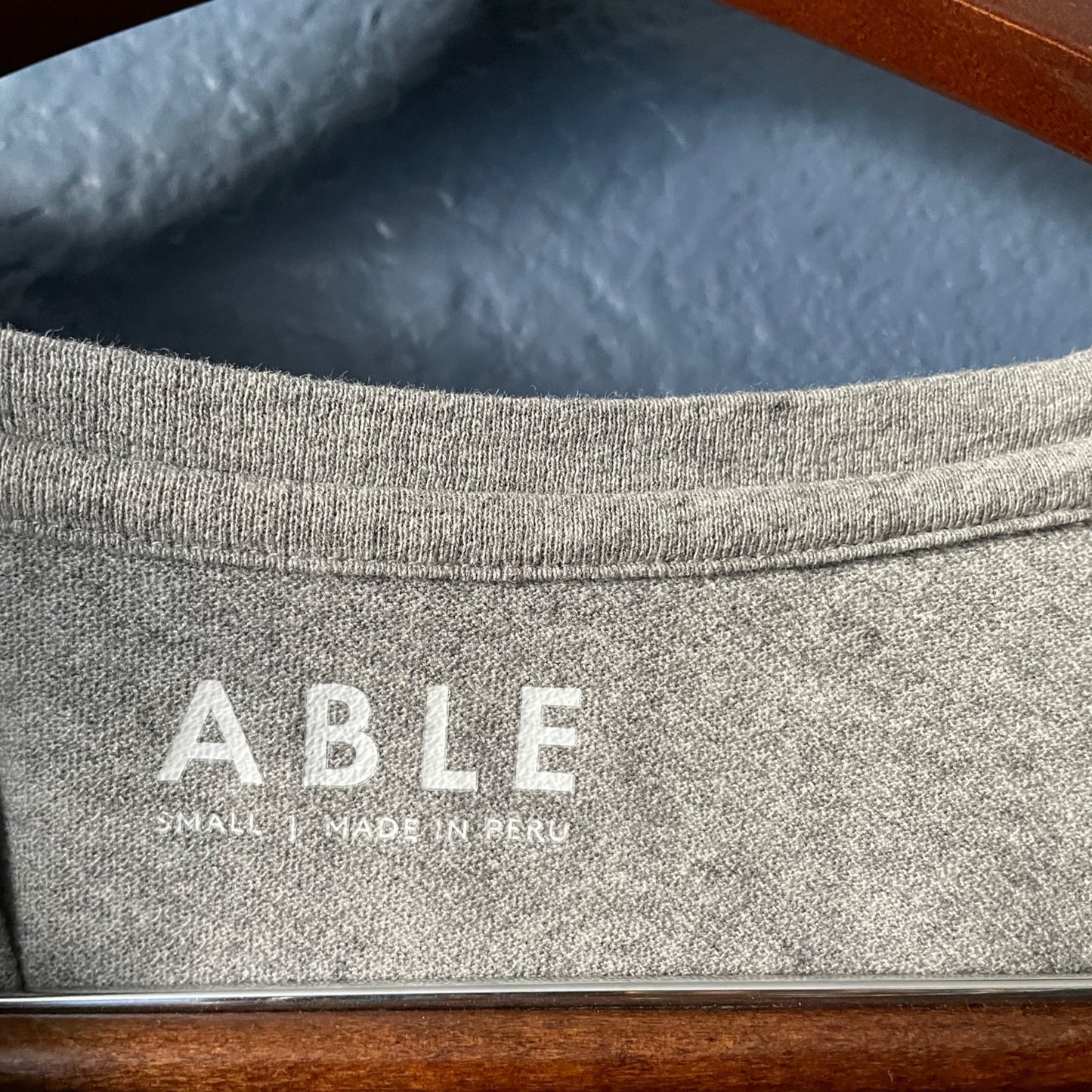 ABLE Gray Short Sleeve T-Shirt Dress Women's Size Small Cotton Casual Neutral