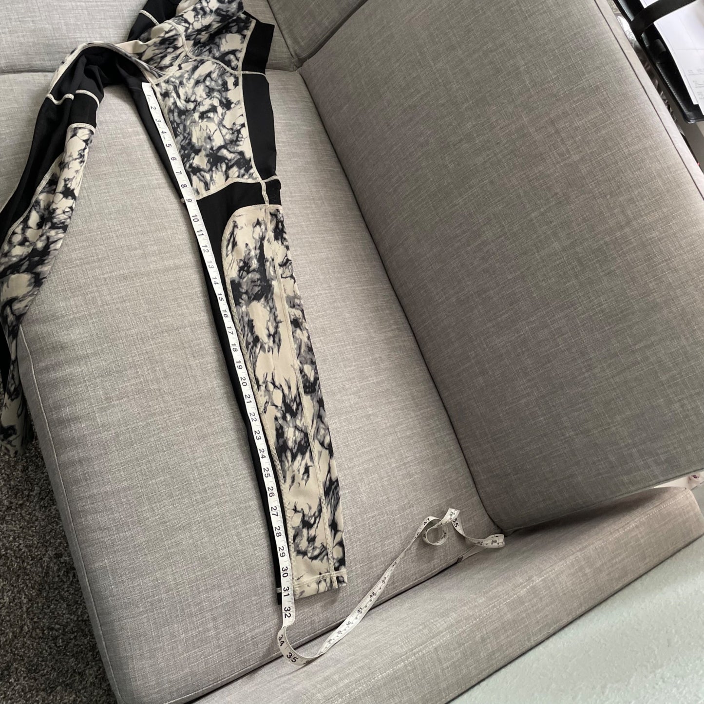 Lululemon Luxtreme Granite Marble Print Mesh Panel Leggings Women's Size 4