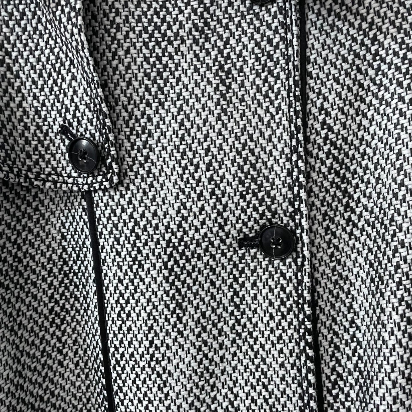 Banana Republic Black White Belted Peacoat Women's Size XS