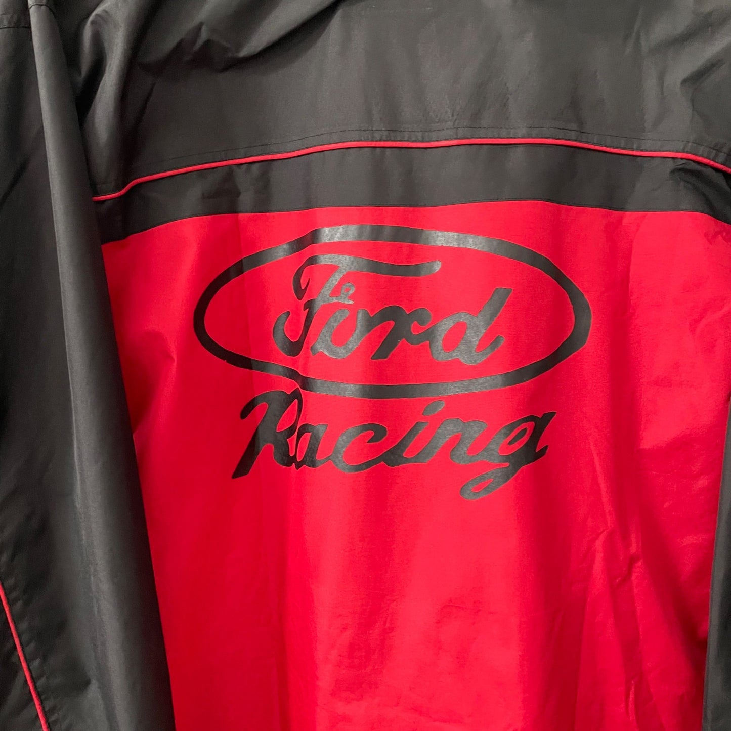 Kenpo Ford Racing Red Black Full Zip Jacket Men's Size Medium Lightweight Casual