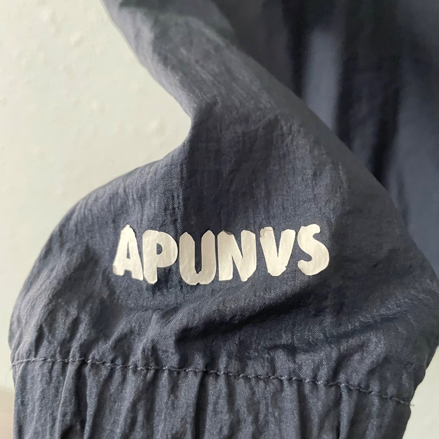 AAPE Blue Hooded Graphic Logo Windbreaker Jacket Men's Small By A Bathing Ape