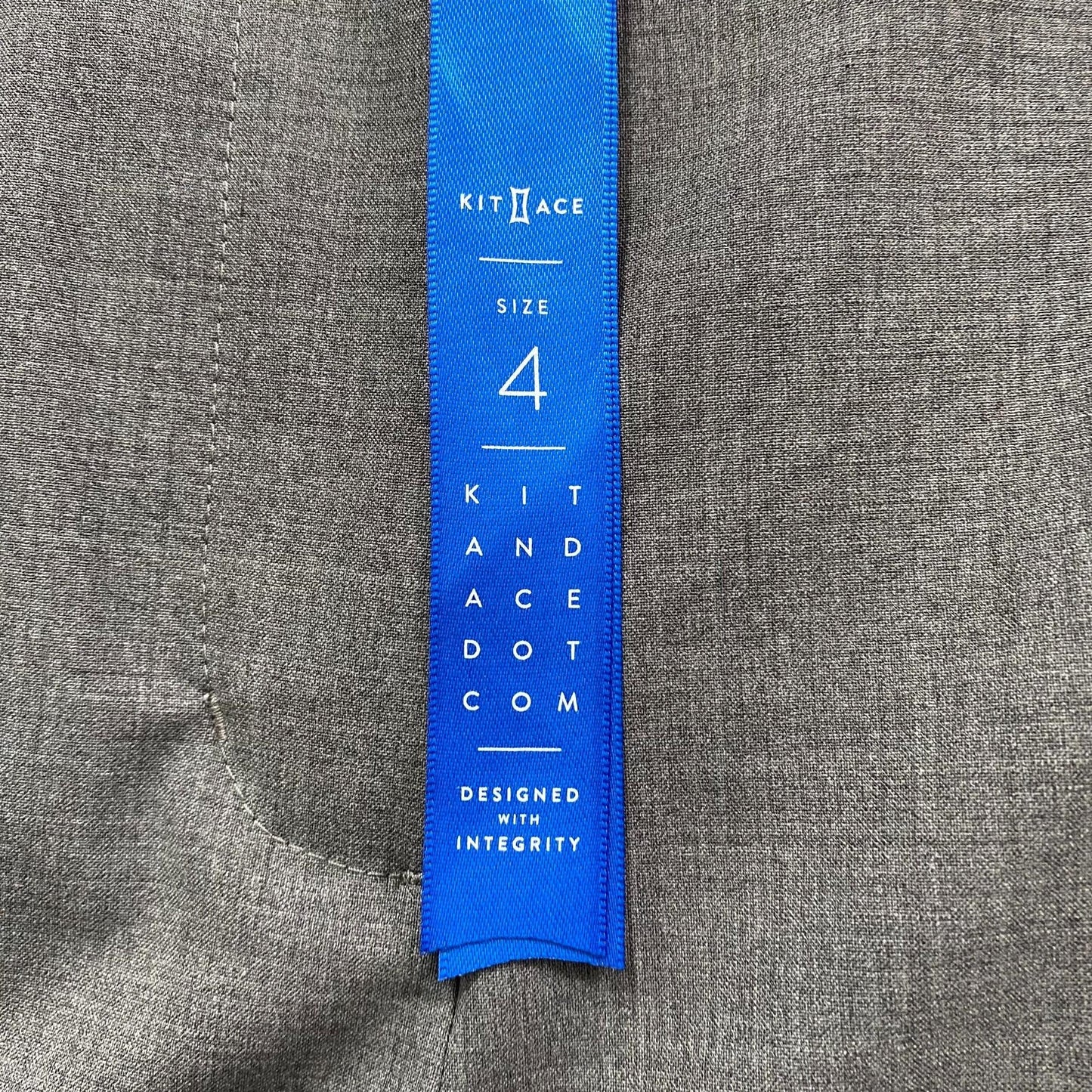 Kit And Ace Gray Bermuda Career Shorts Size 4 Wool Silk Blend