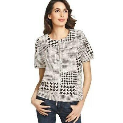 Cabi Coupe Houndstooth Bomber Jacket Women's Size Medium Style 931