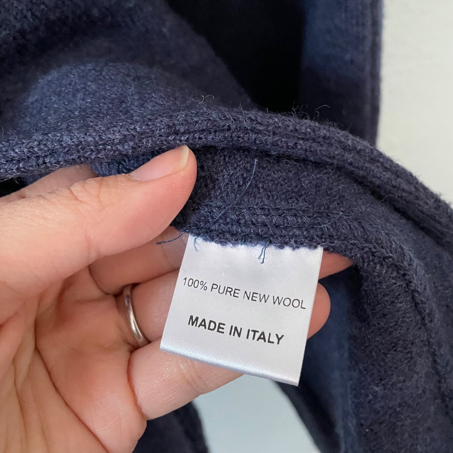 Robert Talbott Blue 100% Pure New Wool Blazer Women's Size Large Made in Italy