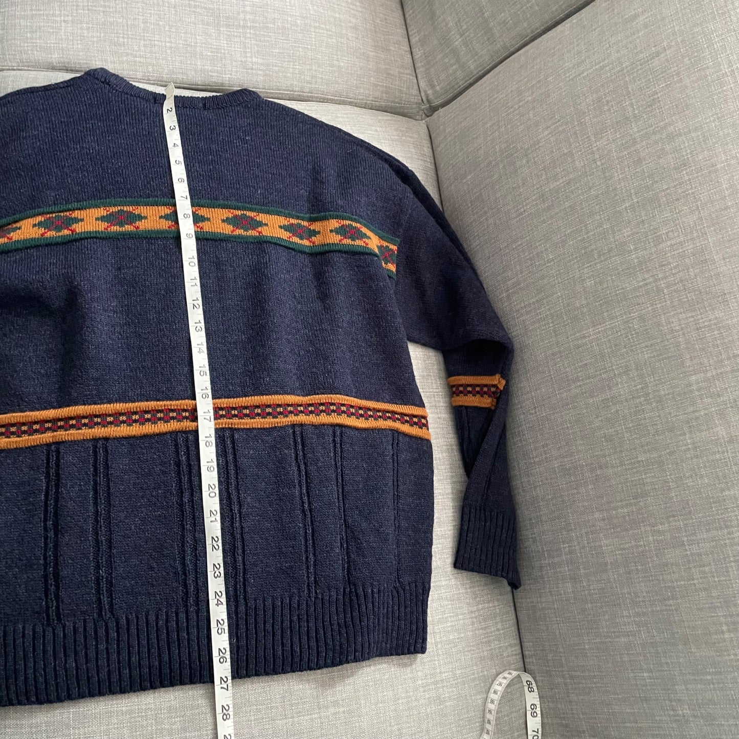 RARE Vintage Wolsey Navy Bagpipes Bagpiper Wool Blend Sweater Men's Size XL