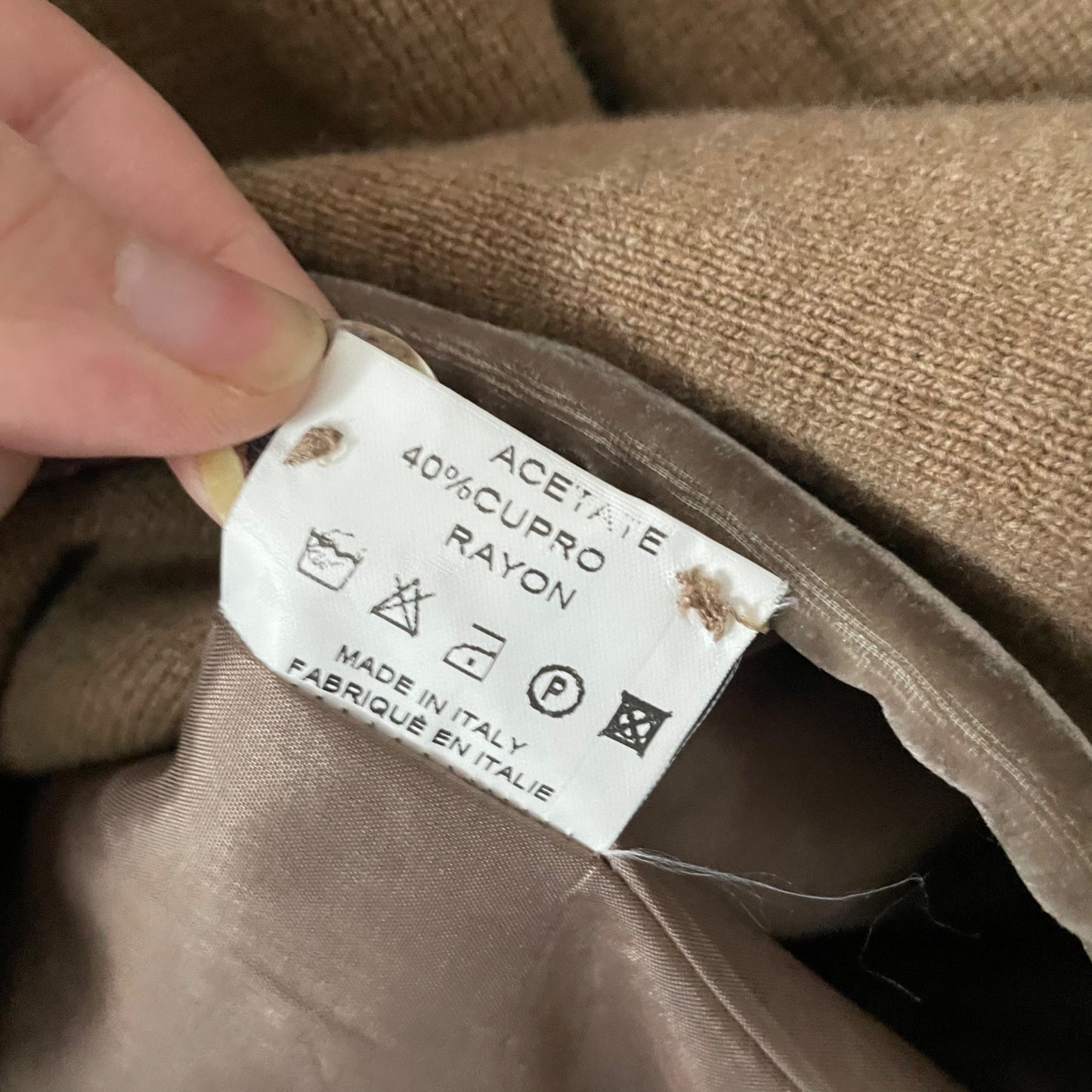 Roberto Collina Camel Lambs Wool Silk Blend Blazer Women's Size Small Classic