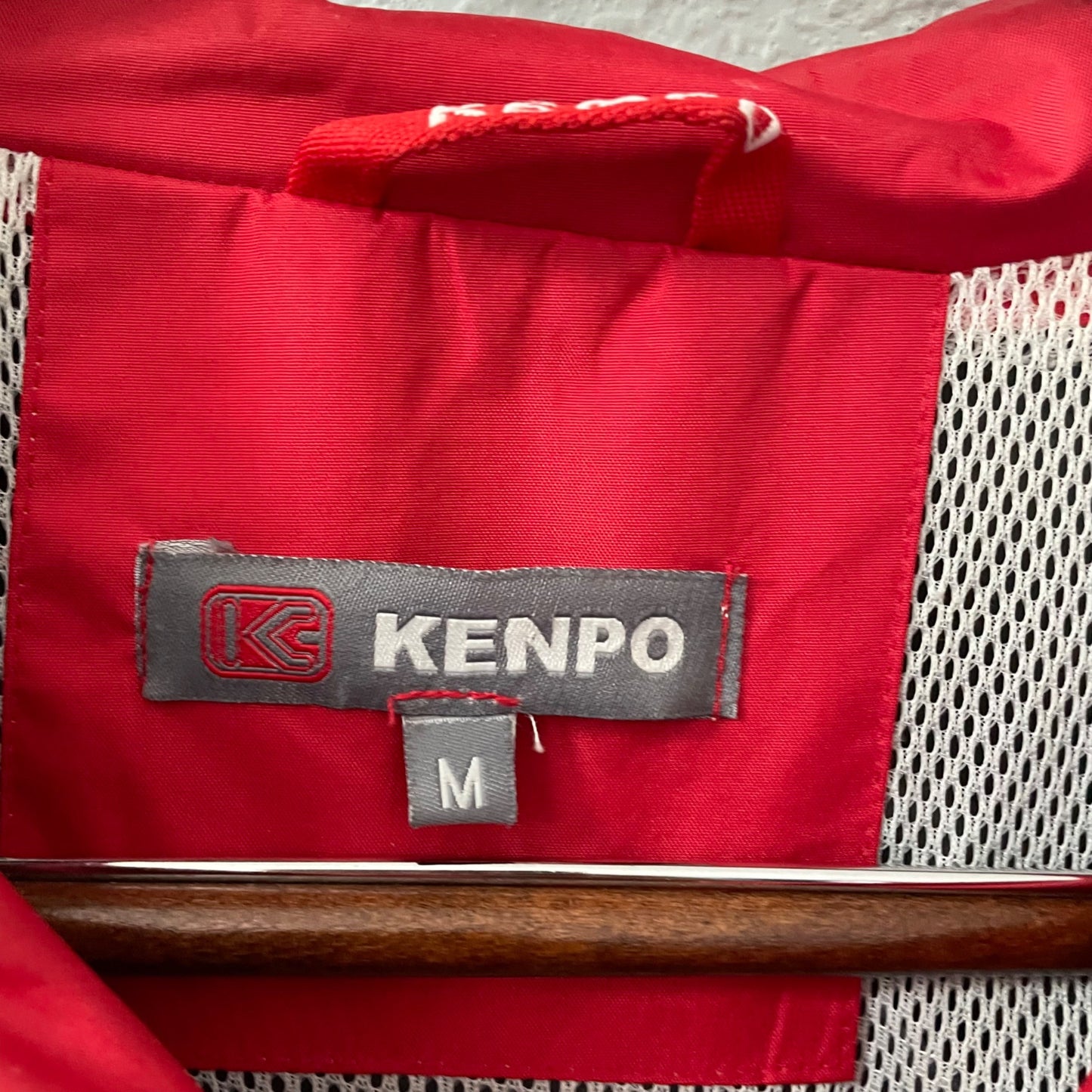 Kenpo Ford Racing Red Black Full Zip Jacket Men's Size Medium Lightweight Casual